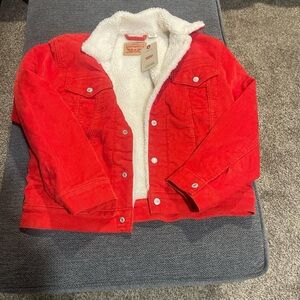 Levi's woman Red Jean Jacket with White Lining